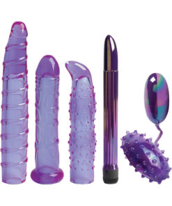 Purple Carnal Collection Set With Silicone Sleeves - Purple