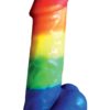 Rainbow Pecker Party Candle Multi-Color 7.5 Inch
