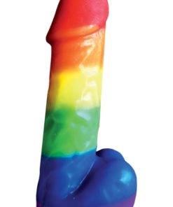 Rainbow Pecker Party Candle Multi-Color 7.5 Inch