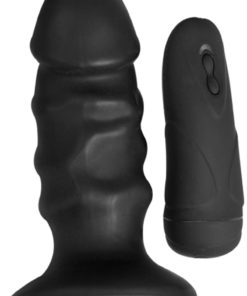 Ram Pulsating Butt Plug Vibrating 4in - Black