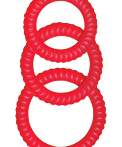 Ram Ultra Cocksweller Silicone Cock Rings -Red