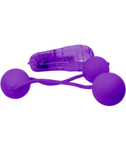 Real Skin Vibrating Ben Wa Kegal Balls - Purple