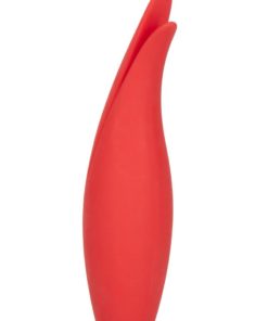 Red Hot Sizzle Rechargeable Silicone Vibrator With Clitoral Stimulation - Red