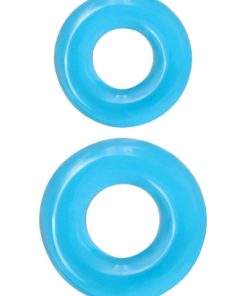 Renegade Double Stack Super Stretchable Cock Rings (Set of 2) - Blue