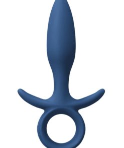 Renegade Rechargeable Silicone King Anal Plug - Small - Blue