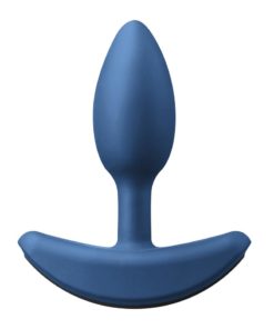 Renegade Rechargeable Silicone Vibrating Heavyweight Anal Plug - Small - Blue