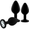 Rianne S Silicone Booty Plug Set Black 3 Assorted Sizes