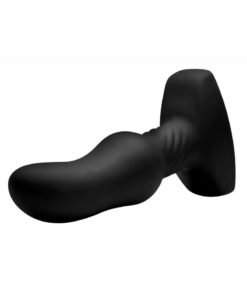 Rimmers Slim M Rechargeable Silicone Curved Rimming Plug with Remote Control - Black