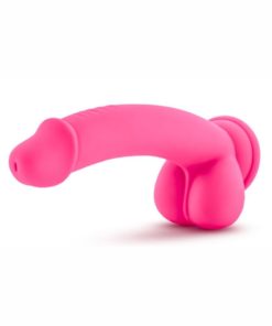 Ruse D Thang Silicone Dildo With Balls 7.75in - Hot Pink