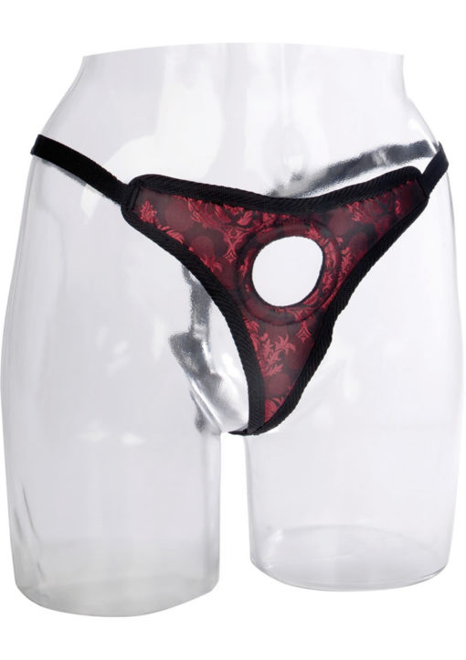 Scandal Thong Harness - Red/Black