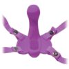 Sex Caress Silicone Strap On - Purple