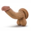Silicone Willy`s Silicone Dildo With Balls 6.5in - Caramel