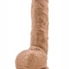 Silicone Willy`s Silicone Dildo with Balls 9in - Caramel