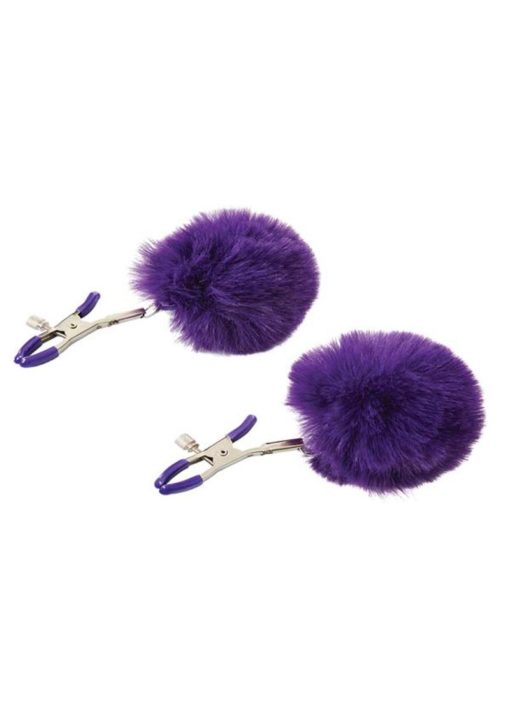 Sincerely Fur Adjustable Nipple Clamps - Purple