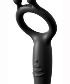 Sir Richard`s Control Silicone Super Cock Ring Rechargeable Vibrating - Black