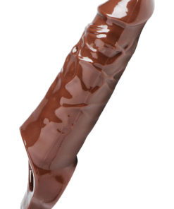 Size Matters Really Ample Penis Enhancer Sheath- Brown