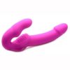 Strap U Evoke Super Charged Rechargeable Silicone Vibrating Strapless Strap On - Pink