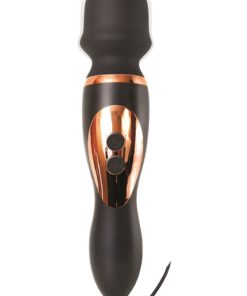 Super Wand 8000 RPM Silicone Plug-In Wand Massager - Black And Rose Gold