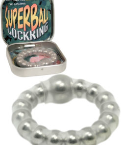Superball Cock Ring Silicone - Silver