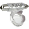 Support Plus Vibrating Beaded Ring Exciter With Removable 3 Speed Bullet Clear