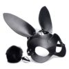 Tailz Bunny Tail Anal Plug and Mask Set - Black