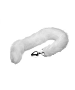 Tailz Extra Long Arctic Mink Tail - White