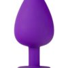 Temptasia Bling Silicone Anal Plug Large Purple 3.75 Inch