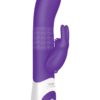The Beaded Rabbit XL Rechargeable Silicone Vibrator With Rotating Beads - Purple