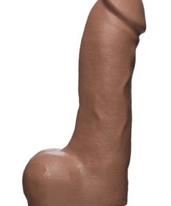 The D Master D Firmskyn Dildo with Balls 12in - Caramel