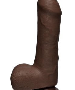 The D Uncut D Firmskyn Dildo with Balls 7in - Chocolate