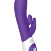The Kissing Rabbit Rechargeable Silicone Vibrator With Clitoral Suction - Purple