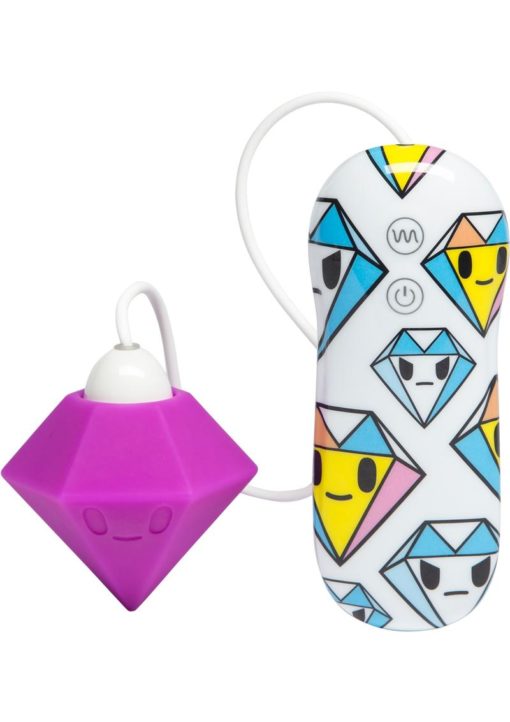 Tokidoki Solitaire Petal Vibe Wired Remote Silicone Clitoral Vibe Waterproof Purple