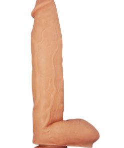Tradie - Peppie - Dual Density Realistic Dildo With Balls 11in - Vanilla