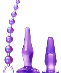 Trinity Vibes Amethyst Adventure 3 Piece Anal Toy Kit - Purple