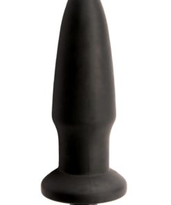 Trinity Vibes Silicone Vibrating Butt Plug Medium - Black