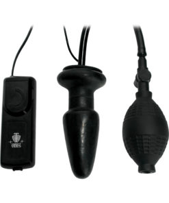 Trinity Vibes Vibro Inflatable Anal Plug - Black
