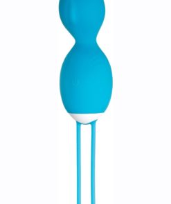 Twistin` The Night Away Silicone Rechargeable Egg With Remote Control - Blue