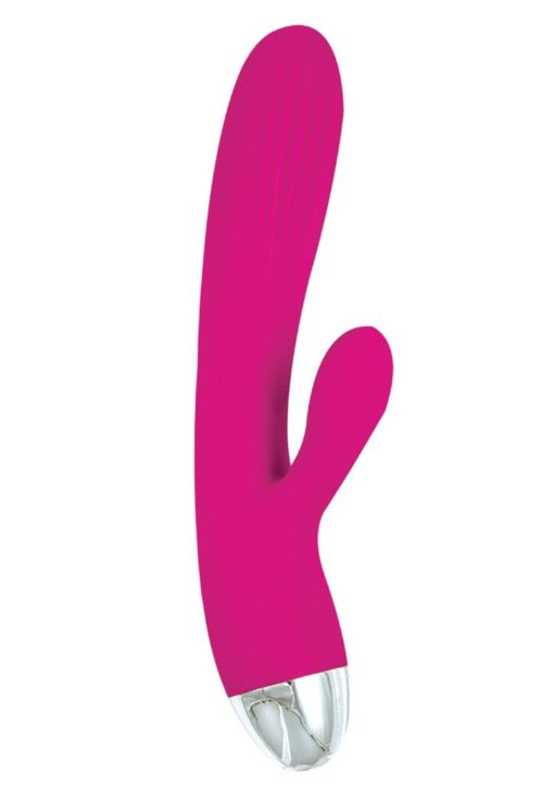 Vibes Of New York Heat Up Thumping Rechargeable Silicone Warming Vibrator - Pink