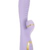 Vibes Of New York Ribbed Suction Rechargeable Silicone Vibrator - Purple