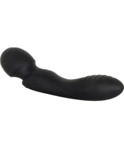 Wanderlust Rechargeable Silicone Powerful Dual Sided Wand Massager - Black