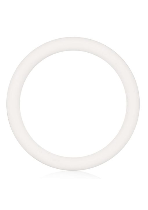 White Rubber Cock Ring - Large - White