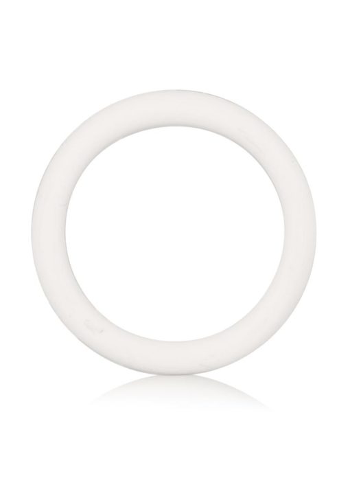 White Rubber Cock Ring - Medium - White