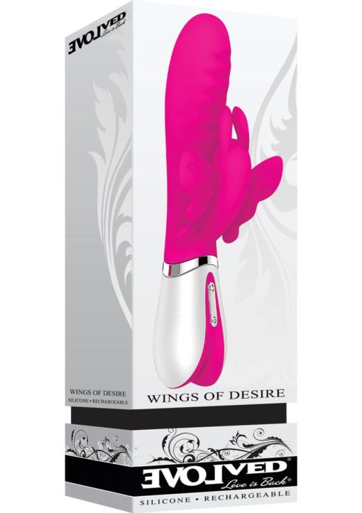 Wings of Desire Rechargeable Silicone Vibrator - Pink