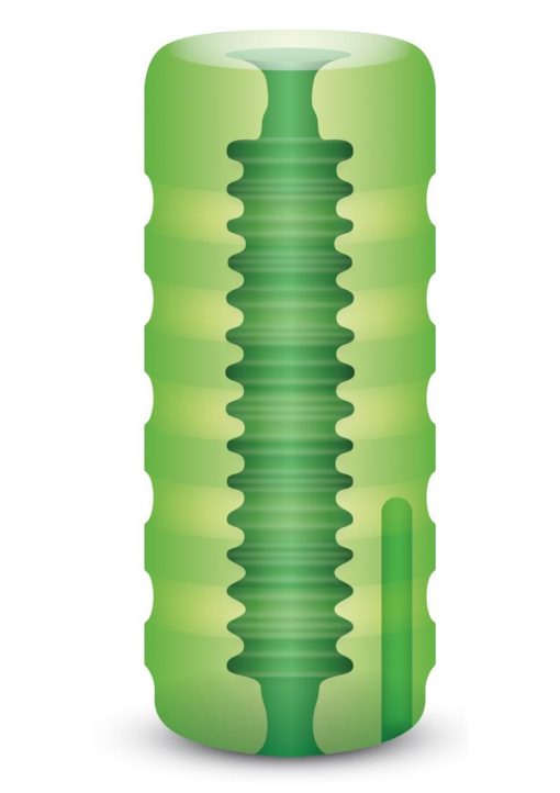 Zolo Original Stroker Squeezable Vibrating Masturbator With Bullet - Green