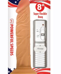Real Skin All American Whoppers Vibrating Dildo 8in - Vanilla