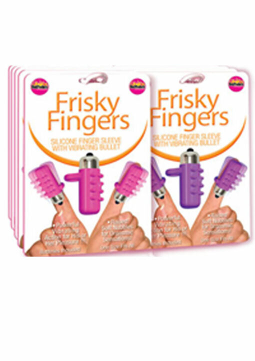 Frisky Fingers Silicone Finger Sleeve with Vibrating Bullet - Purple