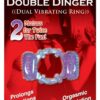 Humm Dinger Double Dinger Dual Vibrating Cock Ring - Purple