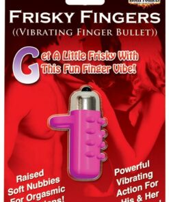 Frisky Fingers Silicone Finger Sleeve with Vibrating Bullet - Magenta