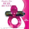 Purrfect Pets Buzz Bunny Stimulator with Vibrating Bullet - Pink