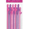 Bachelorette Party Favors Dicky Sipping Straws - Pink/Purple